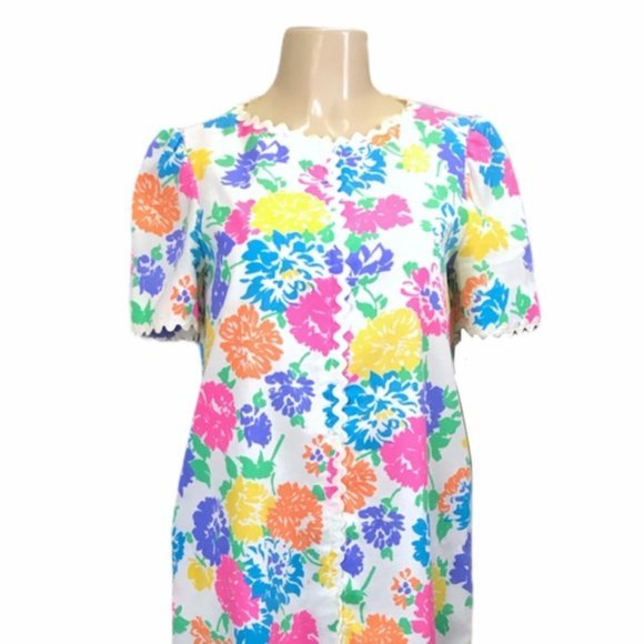 Vintage Chiha 1960’s Bright Floral Midi Dress - Picture 10 of 11